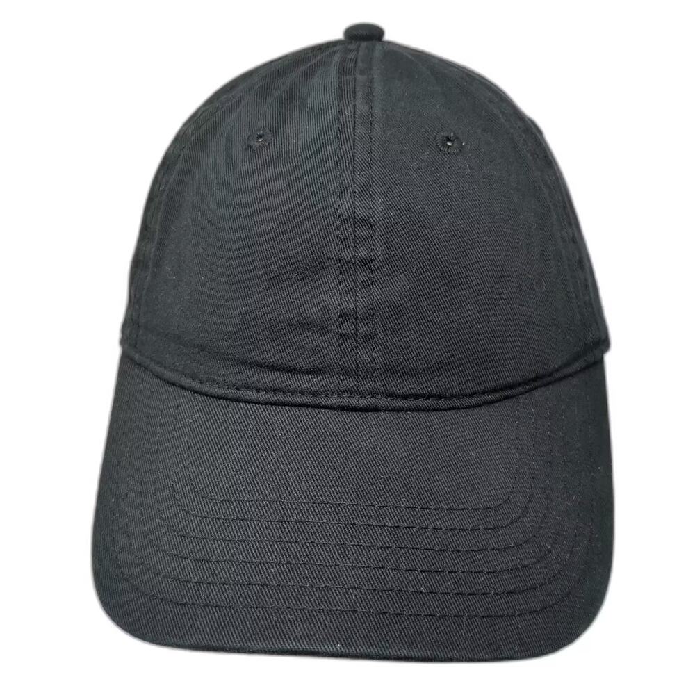 FURTALK Baseball Cap Black M Adjustable Slideback Cotton Plain 6 Panel Hat